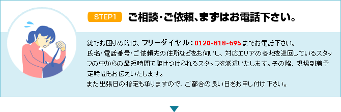 鍵のご相談は置きがるにお問合せ下さい