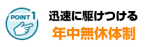 すぐに駆けつけスピード解決いたします